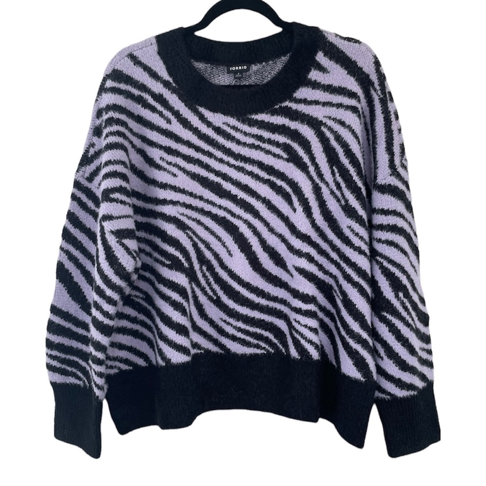 Torrid Plus Size Zebra Print Sweater - image 4
